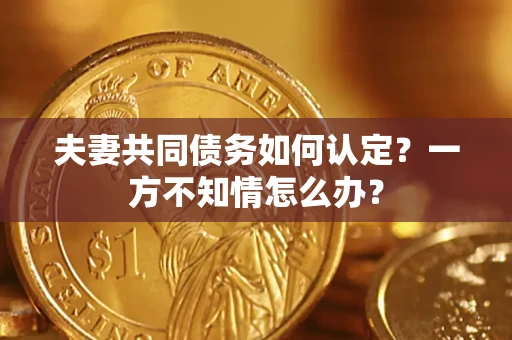 济南夫妻共同债务如何认定？一方不知情怎么办？