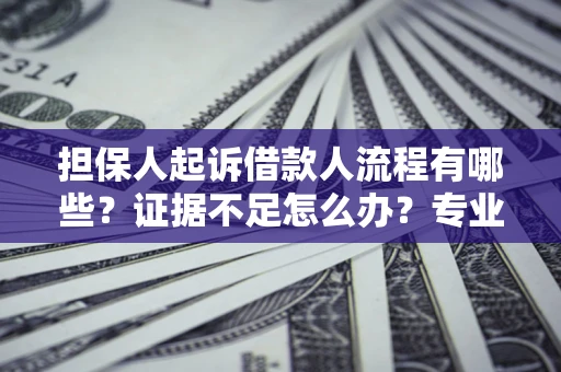济南担保人起诉借款人流程有哪些？证据不足怎么办？专业律师解答