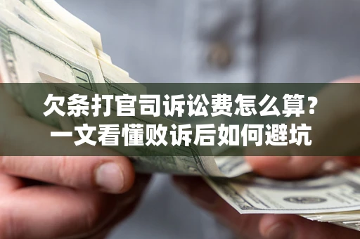 济南欠条打官司诉讼费怎么算？一文看懂败诉后如何避坑