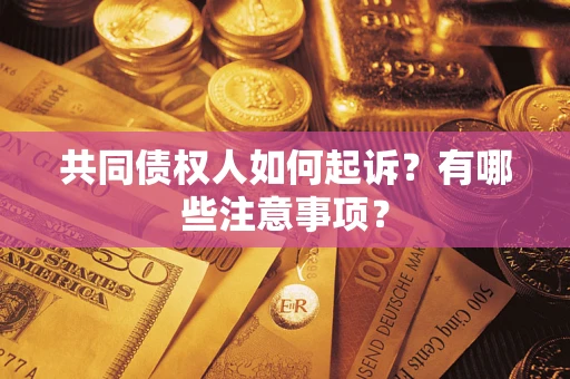 济南共同债权人如何起诉？有哪些注意事项？